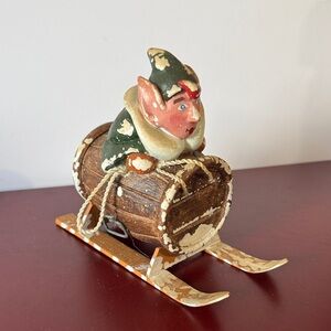 Vintage Elf on Wooden Barrel Sled
Midwest of Canyon Falls